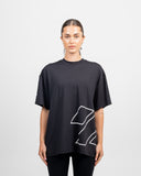 Perform Hybrid Oversized T-Shirt — Black